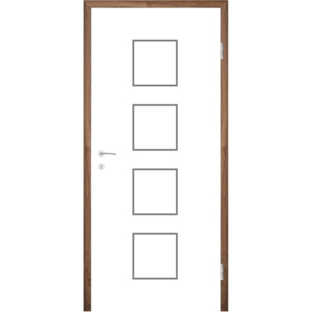 Bijelo obojena sobna vrata s utorima COLORline - MODENA R23L