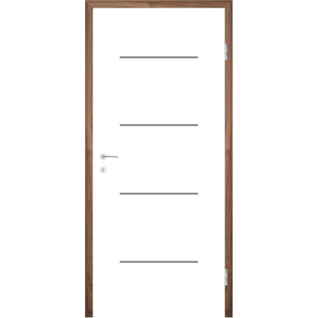 Bijelo obojena sobna vrata s utorima COLORline - MODENA R7L