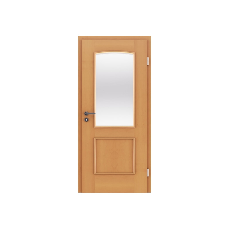 Furnirana sobna vrata s ukrasnim letvicama i staklom STILline - SOAD SO3 bukva