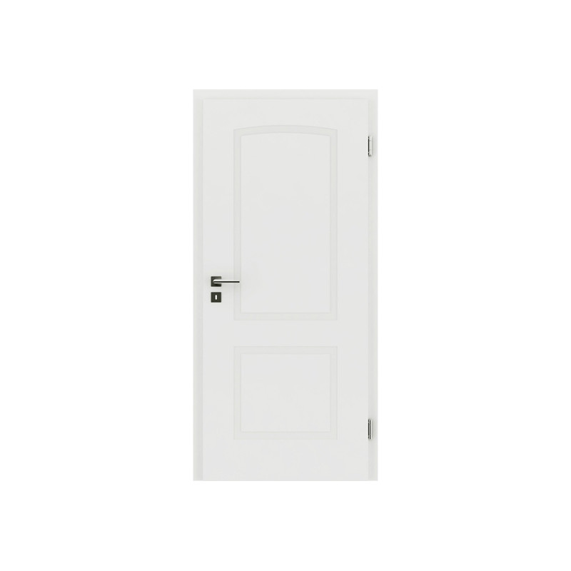 Bijelo obojena sobna vrata s reljefima KAISERline - R40L s lukom, bijelo obojano