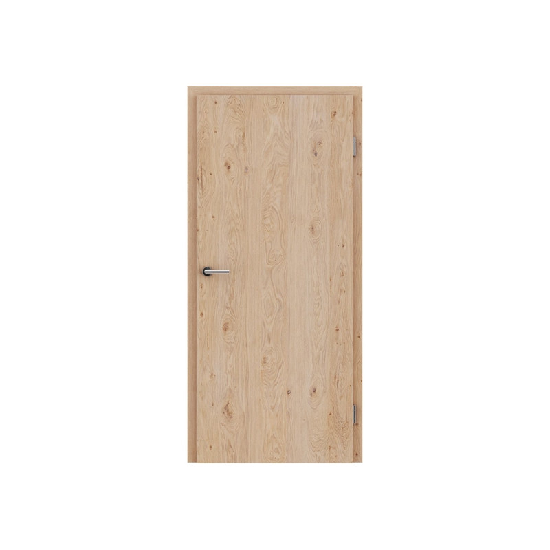 Furnirana sobna vrata s uspravnom strukturom GREENline - hrast grča bijeli uljeni